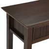 60" Portland End Table Brunette Brown - WyndenHall: Modern Pine Console for Foyer, Spot Clean - 4 of 4