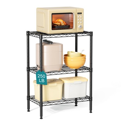DOMETOUR Adjustable Storage Shelves, Storage Shelving Unit Metal Wire Racks, Heavy Duty Standing Shelf Organizer for Kitchen Pantry Garage