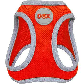 DDOXX Reflective Airmesh Step-in Dog Harness, Extra Small, Orange