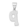 Black Bow Jewelry Sterling Silver, Sami Collection, Textured Block Initial P Pendant - 3 of 4