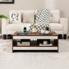 Costway Coffee Table Wood 2-Tier Rectangular Coffee Table W/Storage Shelf Living Room - 2 of 4