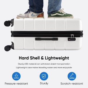 JIONJOY 20-Inch 24-Inch 28-Inch 3-Piece ABS Suitcase Hard Shell Luggage with Universal Wheel - 1 of 4