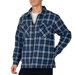 Alpine Swiss Mens Felix Fleece Lined Flannel Jacket Heavyweight Yet Soft Zip-Up Plaid Shirt Shacket Warm Winter Outerwear - 1 of 4