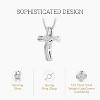 GILDED 1/10 CTTW Lab Grown Diamond Cross Pendant in Sterling Silver, 18 Inch Chain - 2 of 4