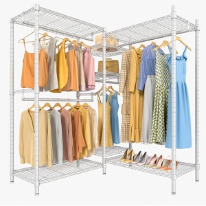 VIPEK Classic L6 Heavy Duty Clothes Rack L Shape Clothing Rack 5-Tier Wire Garment Rack Freestanding Closet, Max Load 850LBS - 1 of 4