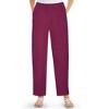 Collections Etc Elastic Waistband with Side Pockets Cotton Knit Pants - 4 of 4