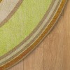 Kaplan Early Learning Sense of Place Lowland Stripe Carpet - Green - 4' x 6' Oval - 2 of 4
