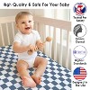 Sweet Jojo Designs Boy, Girl, Unisex/Gender Neutral Baby Fitted Crib Sheet Gingham Checkered Plaid Blue and White - 3 of 4
