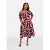 Rebdolls Women's Olivia Ruched A Line Midi Dress - 3 of 4