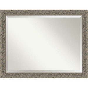 Amanti Art Attic Aged Beveled Wood Framed Bathroom Vanity Wall Mirror - 1 of 4