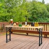 Tangkula Patio Folding Picnic Table Wood Portable Dining Table Height Adjustable - 2 of 4