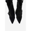 Lola - Black Suede Zip Pointed Toe Heel Boot (Women) black suede 7 Prologue Shoes - 2 of 4