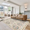 Crystal Print Kiran Moroccan Bohemian Medallion Tile Indoor Livingroom Dining Bedroom Flat Pile Easy Care Area Rug - 4 of 4