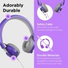 LiLGadgets Wireless Kids Headphones with Built-in Microphone, On-Ear Bluetooth Headset for School, SharePort Technology, Purple - image 2 of 4