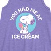 Girls' - Peanuts - You Had Me At Ice Cream Graphic Sleeveless Aline Dress - 2 of 4