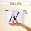 Unique Bargains Large Capacity Zipper Personalized Small Makeup Bag White - 4 of 4