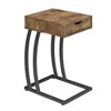 NicBex Modern Wood Texture Tray End Table with Black Metal Legs,Natural Side Table,Coffee Table for Bedroom,Living Room - 2 of 4