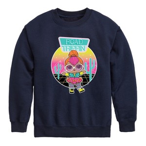 Boys' - LOL Surprise! - Neon Qt Road Trippin Graphic Long Sleeve Fleece Sweatshirt - 1 of 4
