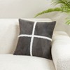 Saro Lifestyle Distinctive Patchwork Leather Pillow Cover - 4 of 4