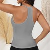 Anna-Kaci Active Women's Ribbed Knit Deep V Neck Tank Top with Seamless Design - 3 of 4