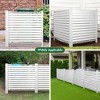 Wooakway 48"W x 48"H White PVC Outdoor Privacy Fence Panel with Metal Ground Stakes - 4 of 4