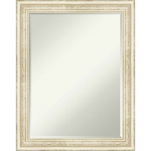 Amanti Art Country White Wash Petite Bevel Wood Bathroom Wall Mirror 28.5 x 22.5 in. - 1 of 4