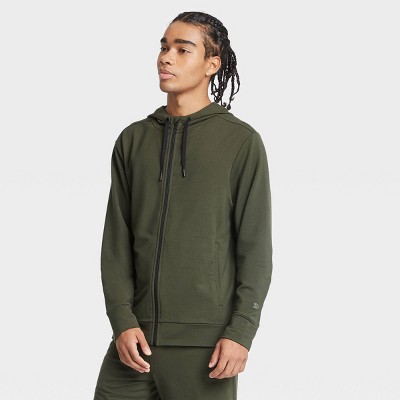 olive green hoodie men