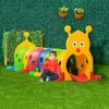 Qaba Kids Caterpillar Tunnel Outdoor Indoor Climb-N-Crawl Play Equipment for 3-6 Years Old, 6 Sections, for Daycare, Preschool, Playground - 2 of 4