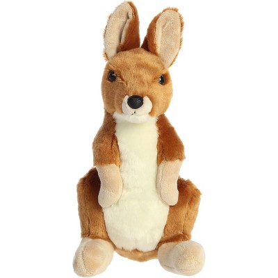 Aurora 12-Inch Brown Plush Kangaroo Stuffed Animal