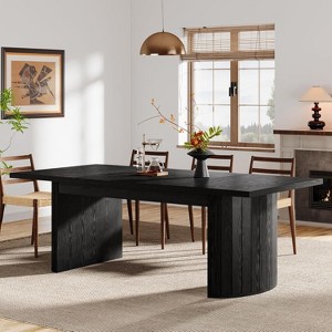 Lantine 78.74" Extra Long Executive Desk, Large Computer Office Desk with Wooden Double Pedestal - 1 of 4