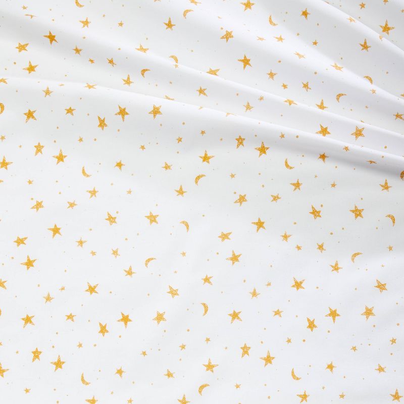 Stars Cotton Kids' Sheet Set Yellow/White - Pillowfort™, 4 of 5