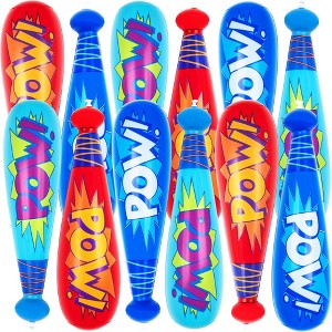 ArtCreativity 20" Inflatable Baseball Bats (Pack of 12) - 1 of 4