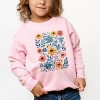 The Juniper Shop Watercolor Daisy Garden Toddler Sweatshirt - 5/6T - Pink - 2 of 4