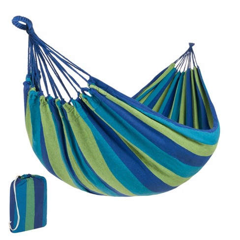 Details about   Brazilian-Style Double Hammock 2 Person Bed Cotton Portable Carrying Bag Outdoor 