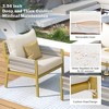 4 Piece Patio Furniture Set, Outdoor Conversation Set for 4, Patio Bistro Set with Glass Top Coffee Table for Porch Balcony Garden Yard - 4 of 4