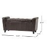 CAVINAS Storage Bench Storage Organizer Ottoman Padded Seat Cushion with Arms - 3 of 4