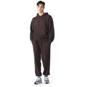 Future Planet Mens Globe Premium Soft French Terry Cotton Sweatpants Loose Fit Mocha - 1 of 4