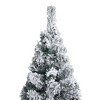 vidaXL Slim Artificial Pre-lit Christmas Tree - Green, 59.1" with White and Gray Ball Set & LED Lights - 4 of 4