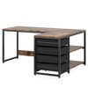 Resenkos Computer Desk, Office Desk, Study Desk,59" L-Shaped Desk, Reversible Corner Desk with Drawers & Shelves,Brown - 4 of 4