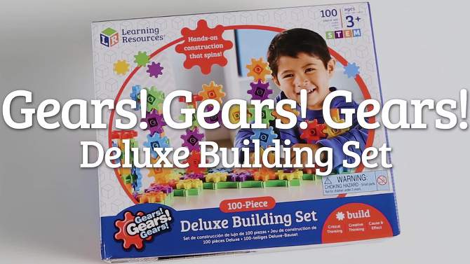 Learning Resources Gears! Gears! Gears! Deluxe Building Set - 100pc, 2 of 16, play video