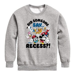 Boys' - Disney - Did Someone Say Recess Graphic Long Sleeve Fleece Sweatshirt - 1 of 4