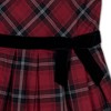 Hope & Henry Girls' Organic Flutter Sleeve Peter Pan Collar Party Dress, Oxblood City Plaid, 6-12 Months - 2 of 4