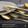 BRINJOY 40-Piece Gold Flatware Set - 8-Person Stainless Steel Cutlery Set with Mirror Polish, Dishwasher Safe for Kitchen & Dining - 3 of 4