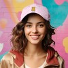 Dalix Yellow Gummy Embroidered Cotton Dad Hat Baseball Cap Adjustable Womens - 3 of 4
