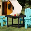 WestinTrends Malibu Kids Outdoor Patio Furniture HDPE 38" Wide Round Dining Table, Black - 2 of 4
