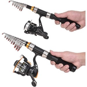 Telescopic Fishing Rod Fishing Rod Glass Rod Super Short Mini bass Bait Casting Fishing Rod - 1 of 4