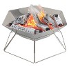 Brentwood 20-In. Stainless Steel Portable Folding Charcoal BBQ Grill and Outdoor Fire Pit with Carry Bag, BB-6X20SS in Silver - 3 of 4