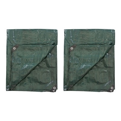 Stansport Medium-Duty Rip-Stop Tarp 10' x 12' - Forest Green - 2 Pack