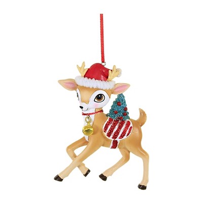 4.0 Inch Peppermint Reindeer Christmas Tree Tree Ornaments : Target