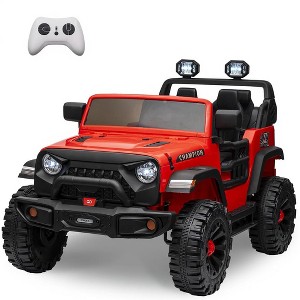 Jojoka 24V 2 Seater Ride on Toys for Kids, Ride on Truck with Remote Control, 20" Wide Seat, MP3, Lights, Powered Car Wheels for Boys Girls - 1 of 4